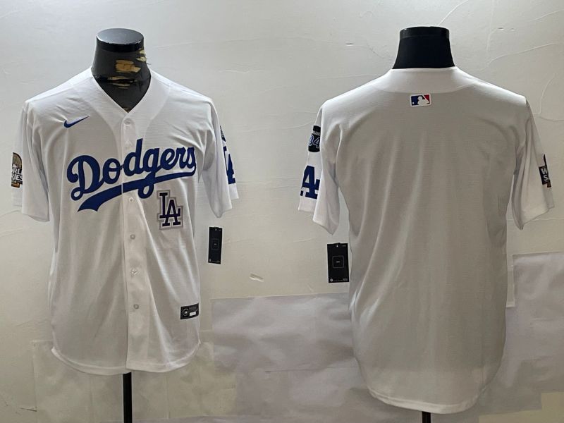 Men Los Angeles Dodgers Blank White Game 2024 Nike MLB Jersey style 11201->los angeles dodgers->MLB Jersey
